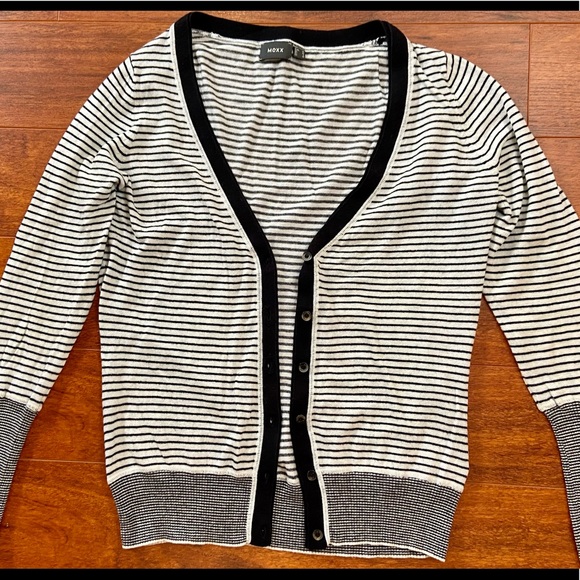 Mexx | black & white stripe cardigan - Picture 4 of 12